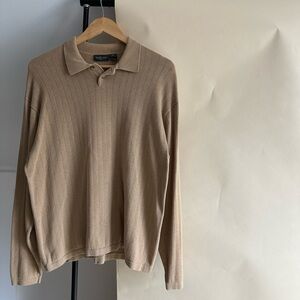 Vintage Ribbed Polo Sweater (Sized M-XL)